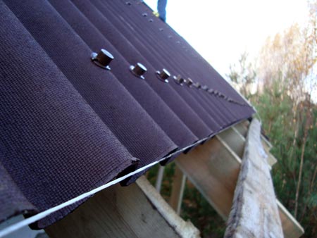 Onduline corrugated roofing